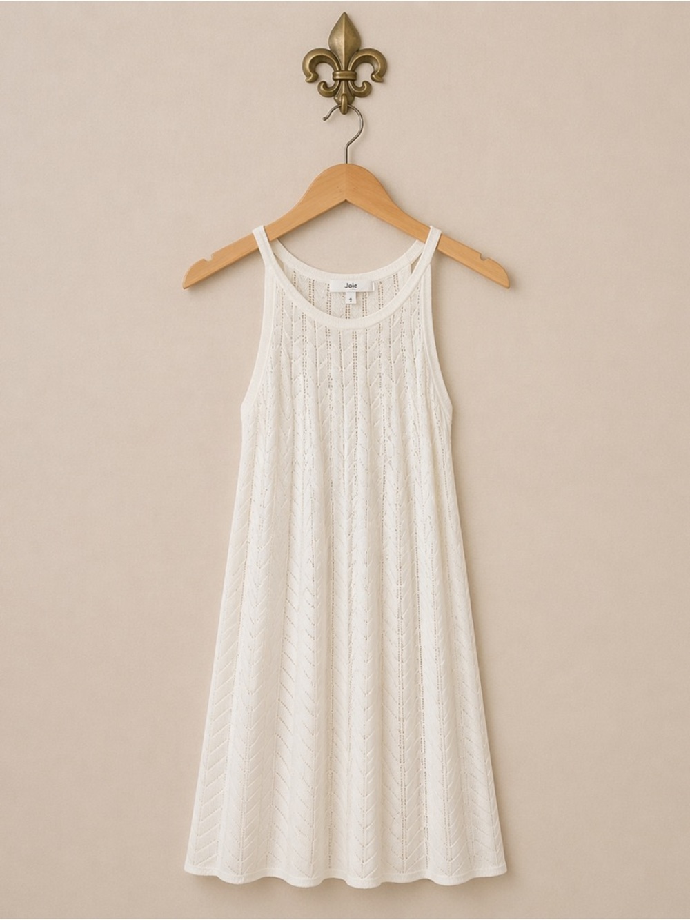 Joie cream sleeveless tank knit casual dress M NWOT